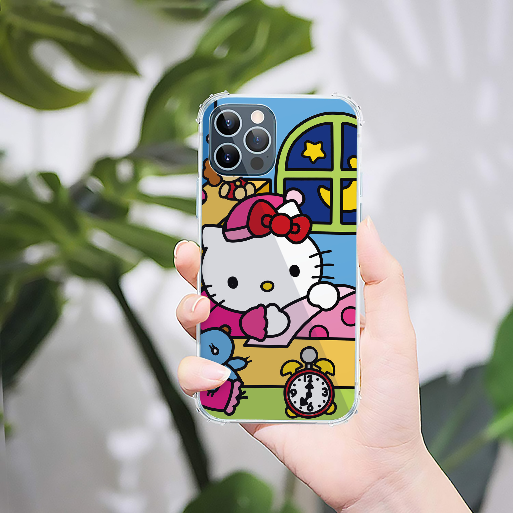 （画像用） Hello Kitty ハローキティ 【iPhone 12シリーズ対応】透明スマホケース（クリアソフトケース）
